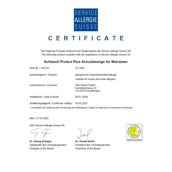 Softsan® Anti Milben Encasing für Boxspring Matratzen | Schutzbezug für Allergiker