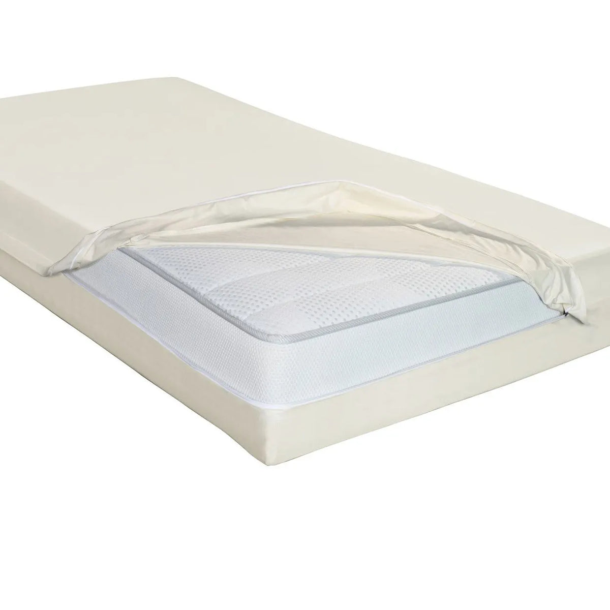 Softsan® Bio Cotton Encasing für Boxspring Matratzen aus Bio Baumwolle | Schutzbezug für Allergiker - Softsan