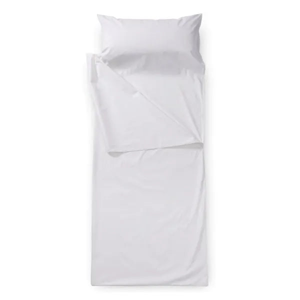 Softsan Allergiker Schlafsack mit Milbenschutz-Encasing, weiß, aufgeklappte Ansicht von oben