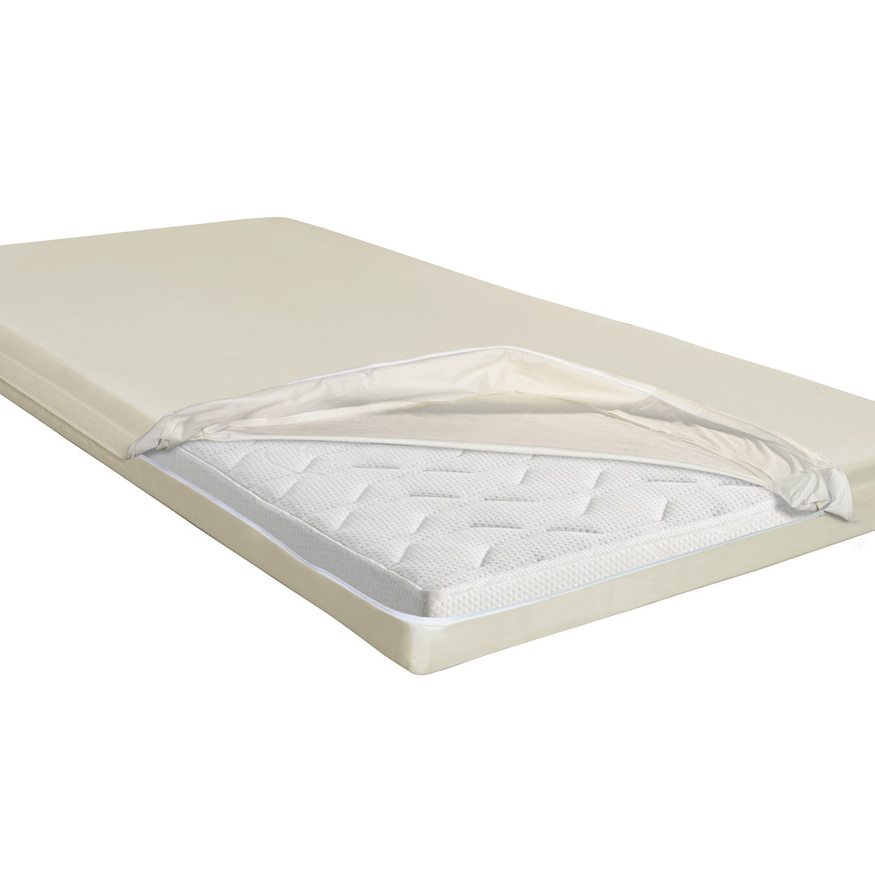 Softsan® Encasing für Boxspring Topper aus Bio Baumwolle | Schutzbezug für Allergiker - Softsan