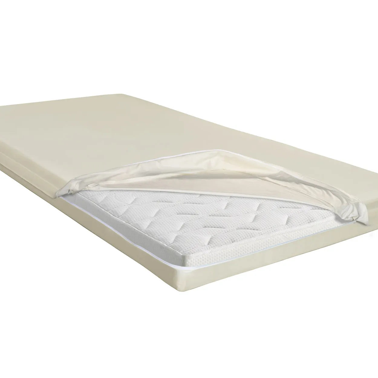 Softsan® Bio Cotton Encasing für Boxspring Topper aus Bio Baumwolle | Schutzbezug für Allergiker - Softsan