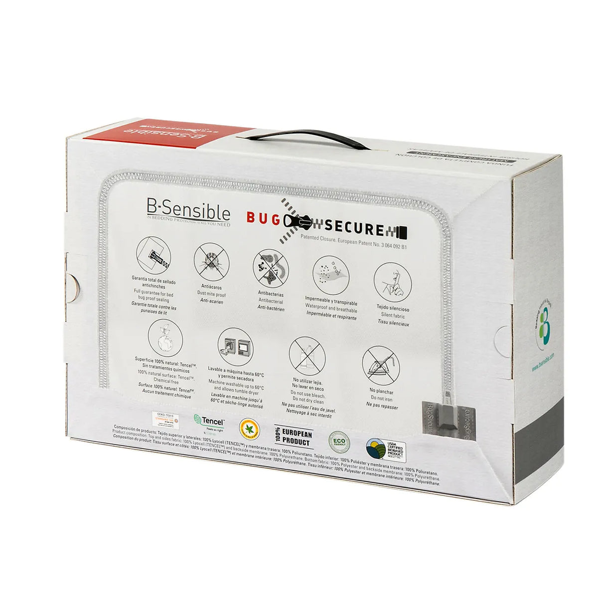 B-Sensible BugSecure Bettwanzen Matratzen-Schutzbezug